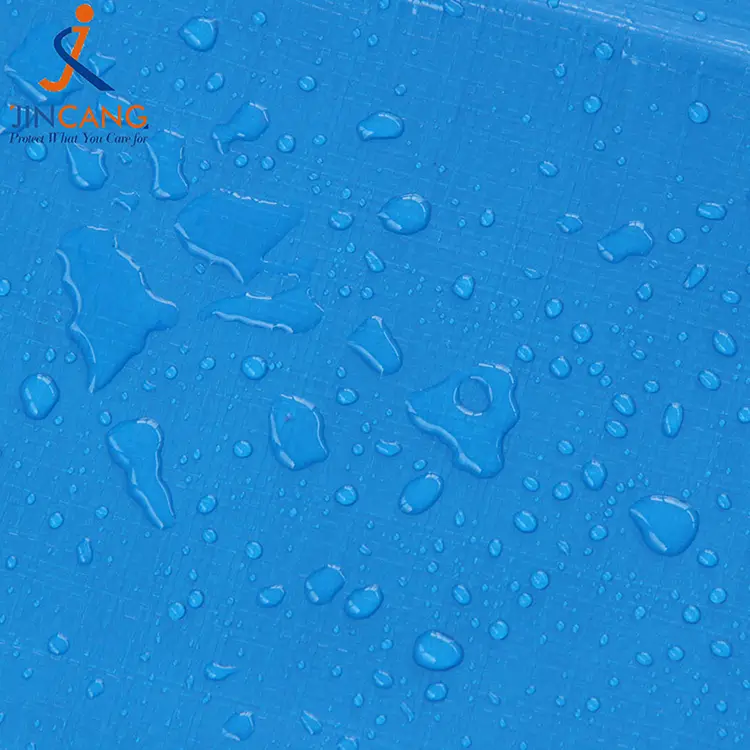 220g blå hvit med trykk PE tarpaulin