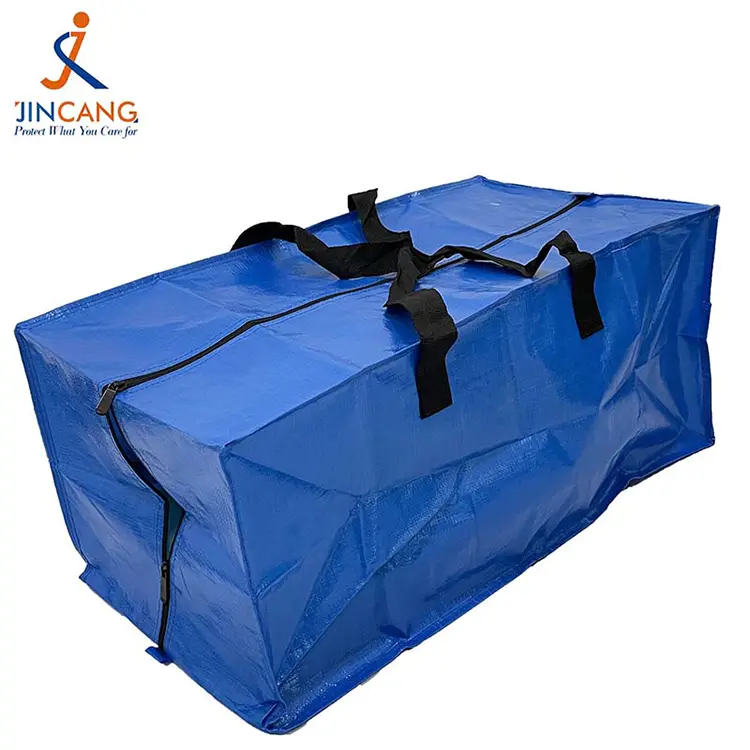 Supermarked sammenleggbar pp vevd bevegelig veske Supermarked sammenleggbar pp vevd bevegelig veske