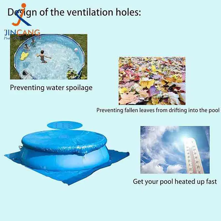 Sølvblå svømmebassengdeksel